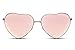 Produktbild Cheapass Sunglasses Sonnenbrille Metall herzförmige Fassung Goldene Rahmen mit rosa verspiegelten Gläsern UV400 geschützt Damen