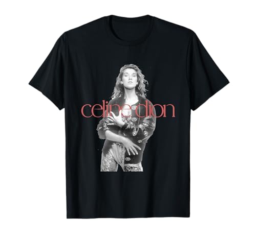 Offizielles Celine Dion Red Logo Foto T-Shirt