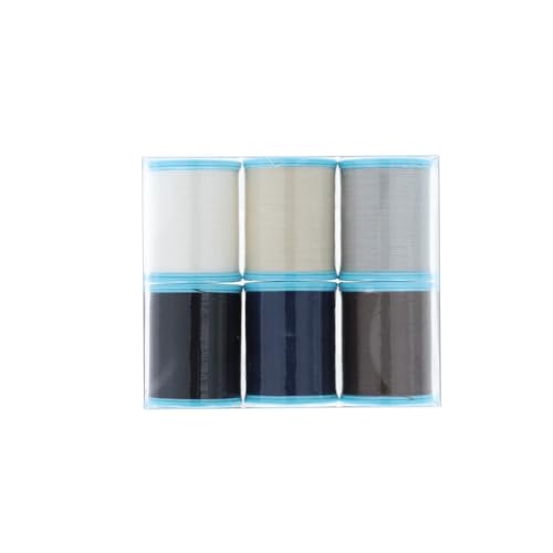 FUJIX 1122300-Z5 Sewing Thread Shappes Span No. 60, 200 m Roll, Basic Colors, Set of 6 Colors