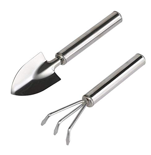 U-N KIKEEP Stainless Steel Root Rake Bonsai Soil Scoop Loosen Soil Bonsai Tree Tools Bonsai Root Rake Soil Scoop Set