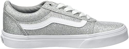 Vans Vans Ward Canvas Sneaker, (Party Glitter) Silver/White, 2.5 UK