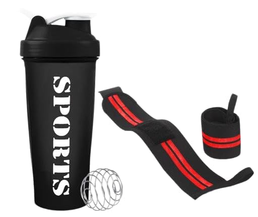 Shaker Bottle Combo | Reusable Gym Sipper | Leakproof BPA-Free Bottles-Red-image-31