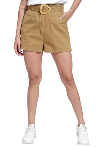 Image of Tokyo Talkies Women's Regular Fit Cargo Shorts | Stretchable Shorts