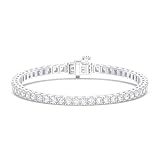 14K White Gold Tennis Bracelet With 3 Carat Lab Grown Diamond, 6.5 Inches Length, IGI Certified, Classic Diamond Tennis Bracelet 4 Prong (E-F Color, VVS-VS), Tennis Bracelet For Women, Fine Jewelry