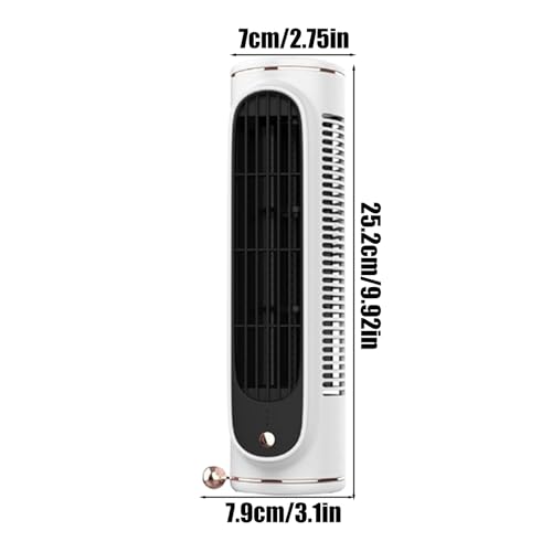 Ventilateur tour sans pale rechargeable de bureau à 3 vitesses - 3
