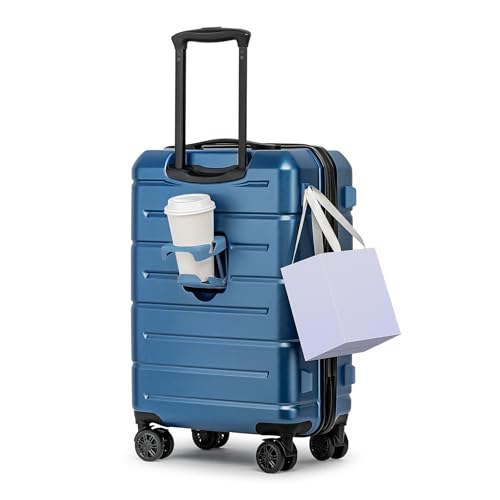 KYME Carry On Luggage 22x14x9 Airline Approved Cup Holder