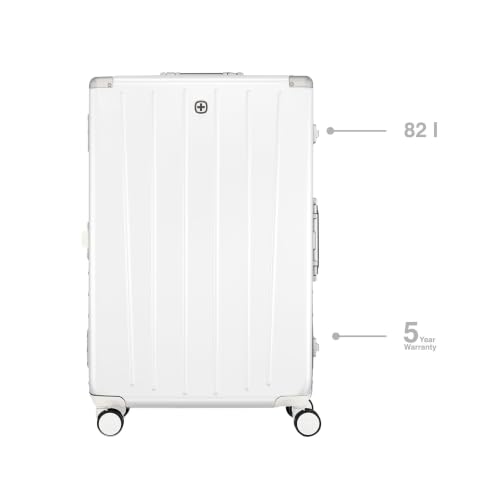 WENGER Loady L Hartschalenkoffer, 82 l Reisekoffer mit 4 Rollen, Weiß – Ansicht 4