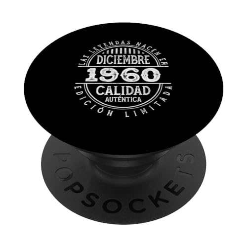 Las Leyendas nacen en Diciembre de 1960 - 64 Años Cumpleaños PopSockets PopGrip Intercambiable