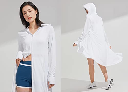 Ryaonfky Women's Uv Sun Protection Coat Cover-Up Dress Cooling Outdoor Clothing With Pockets Beach Fishing Hiking Hoodie #TOP1