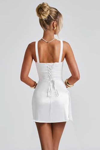 Satin Ruffles Homecoming Dresses Short Tigth Cocktail Dresses with Slit Formal Prom Dress for Teens4