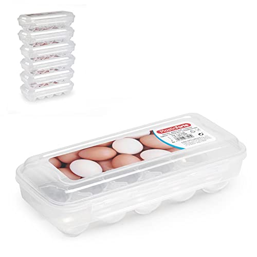 Huevera de Plástico con Tapa