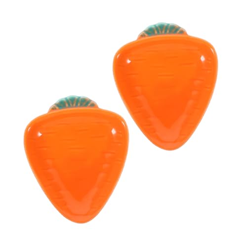 SOLUSTRE Snack Plate Set Small Seasoning Dish for Salsa Chips More Elegant Carrot Design