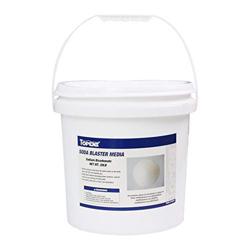 TOPENS Abrasive Soda Blaster Media 40 Mesh 20 lbs. for Sand Blast Cabinet Blasting Fine Abrasive Media Sodium Bicarbonate