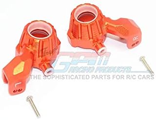 GPM For Traxxas 1/10 Maxx 4WD Monster Truck Upgrade Parts Aluminum Front Knuckle Arms - 1Pr Set Orange