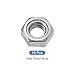 METALLIXITY Hex Weld Nuts Steel (5/16-18 Thread Size) 10Pcs, Carbon Steel Hexagonal Nuts - for Machinery Industry, Home Furniture Repair