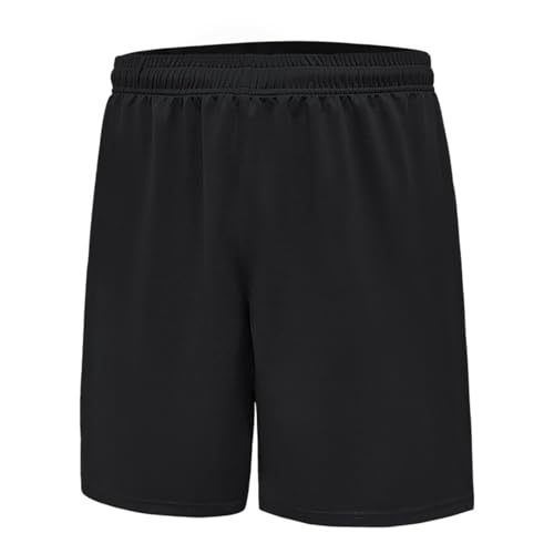 Himcus Boys Quick-Dry PE Football Shorts Kids Running Sports Shorts(150 12-13 Years Black)