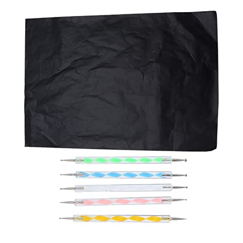 Paquete de 100 papeles de calco, 5 lápices capacitivos en relieve, papel de dibujo A4, cartón, madera, vidrio