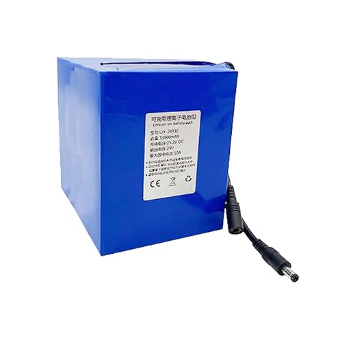 SSCYHT DC 24V Rechargeable Lithium Ion Battery Pack 5000mAh-45000mAh Portable Lithium Polymer Battery 25.2V for Electric Toys Outdoor Lighting LED Strips Spare Battery,24v33000mah