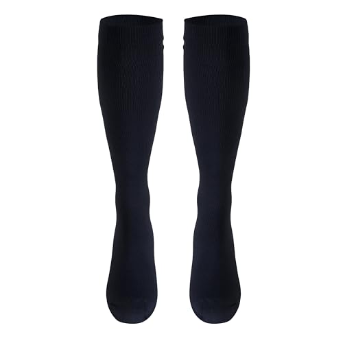 Image of Truform Compression Socks, 15-20 mmHg, Knit Women's Dress Socks, Knee High Over Calf Length