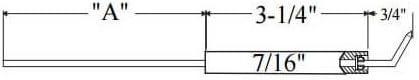 7/16" Diameter Carlin Electrode w/ 8-1/2" Heavy Tip (2 Pack)