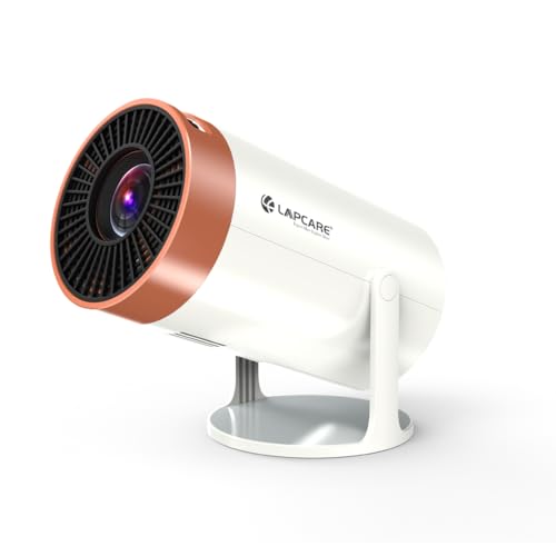 Image of LAPCARE LLP-012 LED Projector with 1080p HD Resolution, Rotatable Design, Built-in Streaming Apps, 2500 Lumens, Screen Mirroring, 3 W Speaker, 1 GB RAM & 8GB ROM (White)