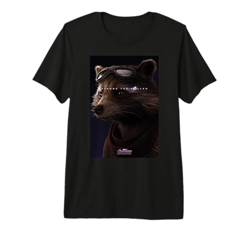 T-shirt Rocket Marvel Avengers Endgame imprimé poster de film de science-fiction pour geek