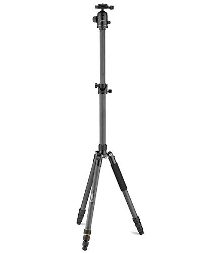 National Geographic Travel Tripod, 5-Section Legs, Carbon Fiber, Compatible With Canon, Nikon, Sony Dslr, 90 Column, Twist Locks 360 Degree Ball Head,Quick Release Plate, 8Kg Load Capacity, Carry Bag #TOP4