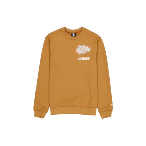 Suéter Kansas City Chiefs de cuello redondo ropa deportiva NFL color bronce unisex