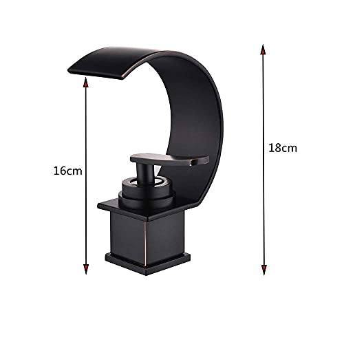 Mitigeur de lavabo cascade argenté pour eau chaude et froide