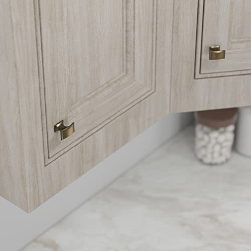 Image of Richelieu Hardware BP260637CBRZ Teramo Collection 1 3 /8-inch (35 mm) x 13 /16-inch (20 mm) Chocolate Bronze Traditional Rectangular Cabinet and Drawer Knob for Kitchen, Bathroom, and Furniture