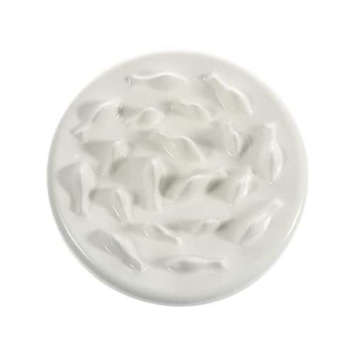 Gamelle anti-glouton céramique blanche Solustre pour chat - 2