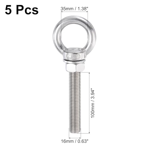Boulons à œillet M16 acier inoxydable 304 finition argenté - 2
