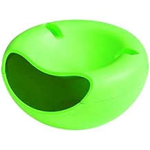 Pistachios Bowl, Double Bowl with Seeds Shell Storage with Cellphone Holder Slot,Household Snack Serving Dish Organizer,Perfect For Snacks, Fruit, or Pistachios/Sunflower Seeds Storage Box