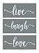 Live Laugh Love Quote Stencils - 3 Modern Script Stencils - Wall Stencil Set for Making DIY Wood Sign Decor - Paint Stencils are Reusable Stencils - DIY Stencils for Painting on Wood + More