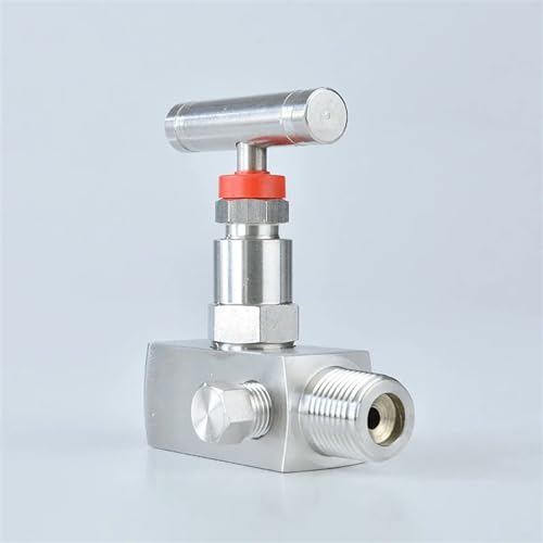 Válvula de aguja para controlar presión de 6000 PSI con sistema de alivio seguro 3/4" 3