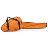 WAHEWUD Borsa per Motosega Universale in Tessuto Oxford 600D - Custodia Impermeabile Arancione con Maniglia e Cerniera, Borsa Trasporto per Boscaiolo