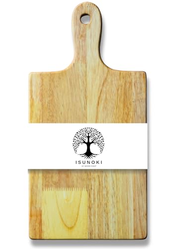 Image of Wood Chop Malaysian Wood Cutting Board |Handcrafted | 16 x 8 x 0.5 Inch | Non-Slip Durable Board | Vegetables, Fruits, Meat, Cheese & Meal Prep | Natural Finish
