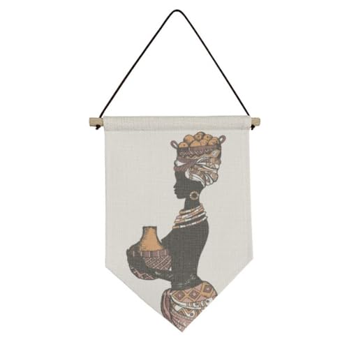 Drapeau africain aborigène noir toile haut de gamme pour suspension murale