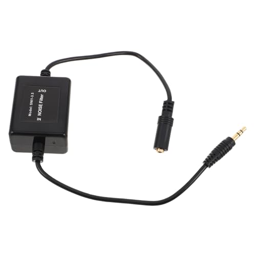 CIYODO Filtro Audio per Auto Alimentazione Isolatore Loop Aux Antirumore Soppressore Disturbi per Impianti Stereo Compatibile con Auto Audio Domestici Portatile e Compatto
