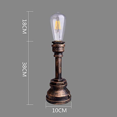 Lámpara creativa de hierro retro con 1 fuente de luz para decoración interior 4