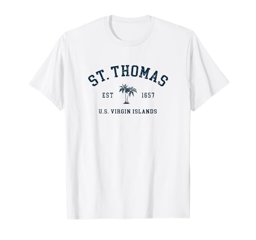 St Thomas Palm Tree Mens Womens Cruise Vacation Souvenir T-Shirt