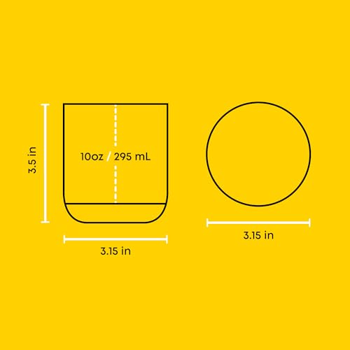 JoyJolt Marvel The Fantastic Four First Steps Blueprint Short Drinking Glasses, 10oz Superhero Glass Cups Set of 4, Glass Tumbler Set, Drink Gifts for Marvel Lovers