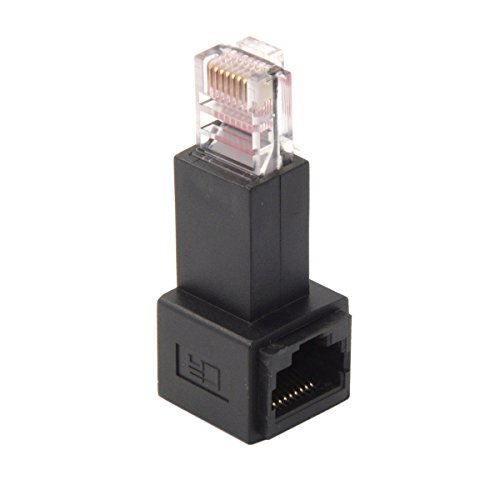 Adaptador RJ45 8P8C FTP STP UTP Cat 5e Ángulo 90° miniatura 1
