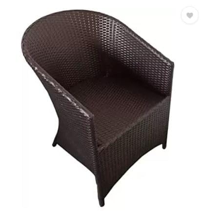 IIOF Garden Patio Seating Chair Outdoor Balcony Garden Coffee Table (Black)