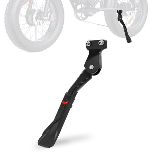 IUVWISN EBike Kickstand CNC Compatible Fit for Ridstar Q20/Q20 Pro Lite Super 73 S2/RX Non-slip Electric Dirt Bike Kick Side Stand Adjusts from 12.4 to 14.6 (314-370mm)