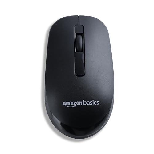 Image of amazon basics Wireless Mouse | 2.4 Ghz with USB Nano Receiver | Compatible with PC & Laptop (Black)