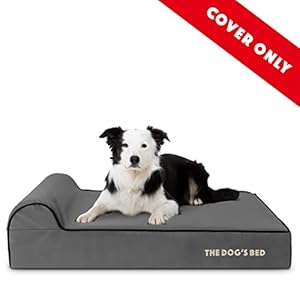 Replacement-Outer-Cover-Cover-ONLY-NO-Bed-for-The-Dogs-Bed-Washable-Oxford-Fabric-Large-40-x-25-x-6-Grey-with-Black-Piping - Cucciolini Doodles   Replacement-Outer-Cover-Cover-ONLY-NO-Bed-for-The-Dogs-Bed-Washable-Oxford-Fabric-Large-40-x-25-x-6-Grey-with-Black-Piping