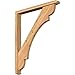 Ekena Millwork BKT0402X30X36OLY03SWR Olympic Arts and Crafts Smooth Bracket w/Offset Brace, Western Red Cedar