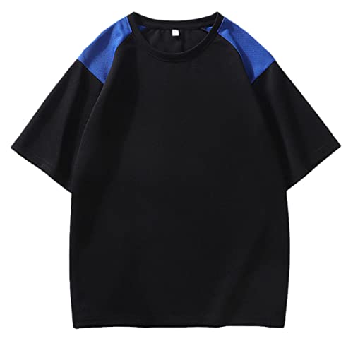 T-shirt d'été surdimensionné homme grande taille 4XL noir confortable