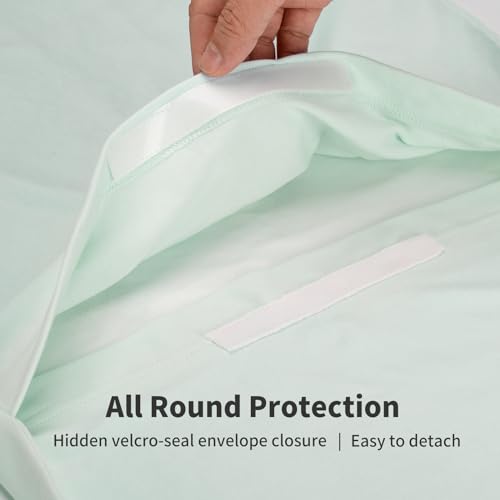Image of Pucmaoci Organic Waterproof Baby Lounger Cover | 100% Organic Cotton | Removable With Waterproof Liner | Machine Washable and Dry (Green)